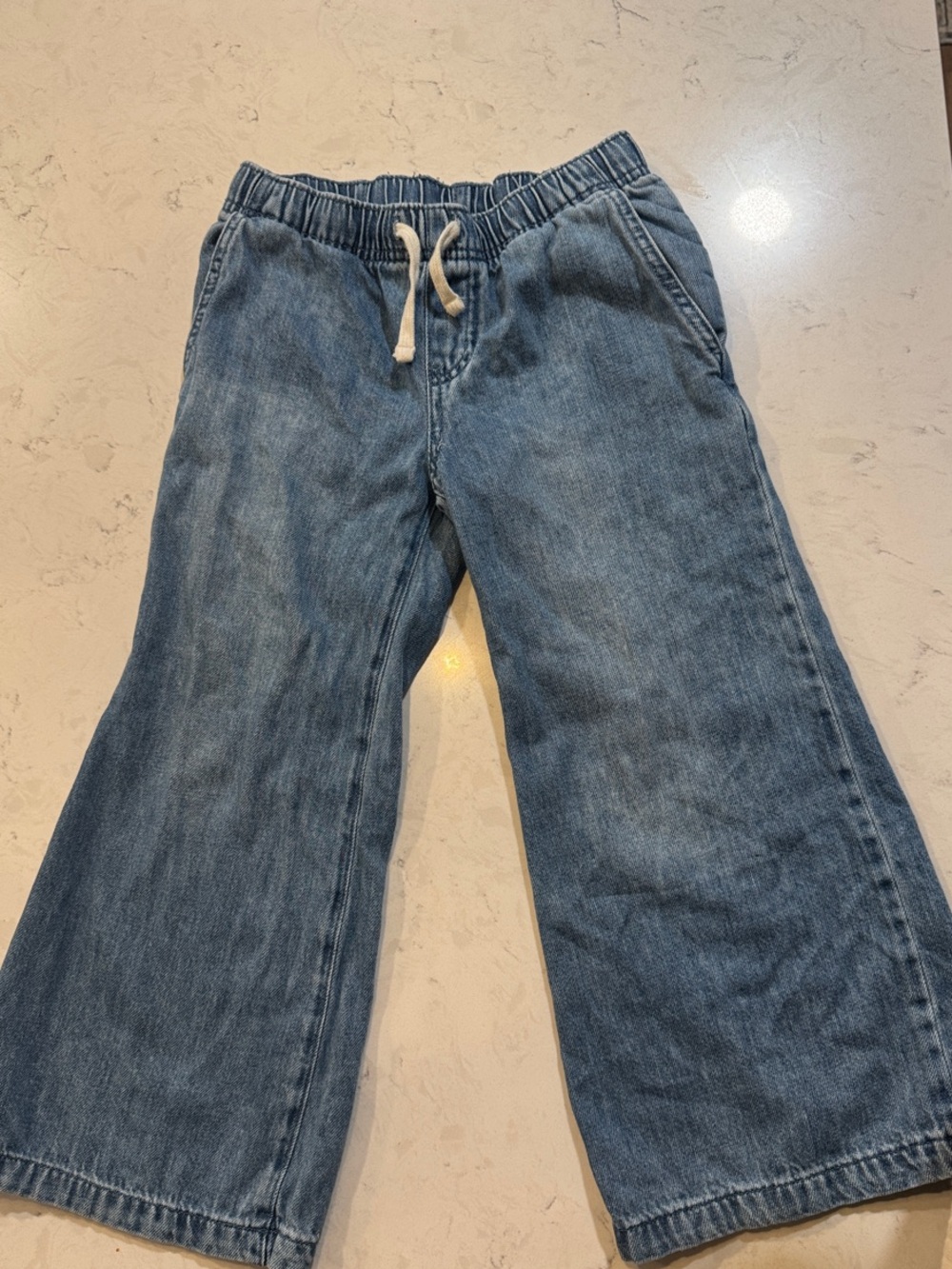 Cat & Jack Medium Blue Wide-Leg Pull-On Jeans